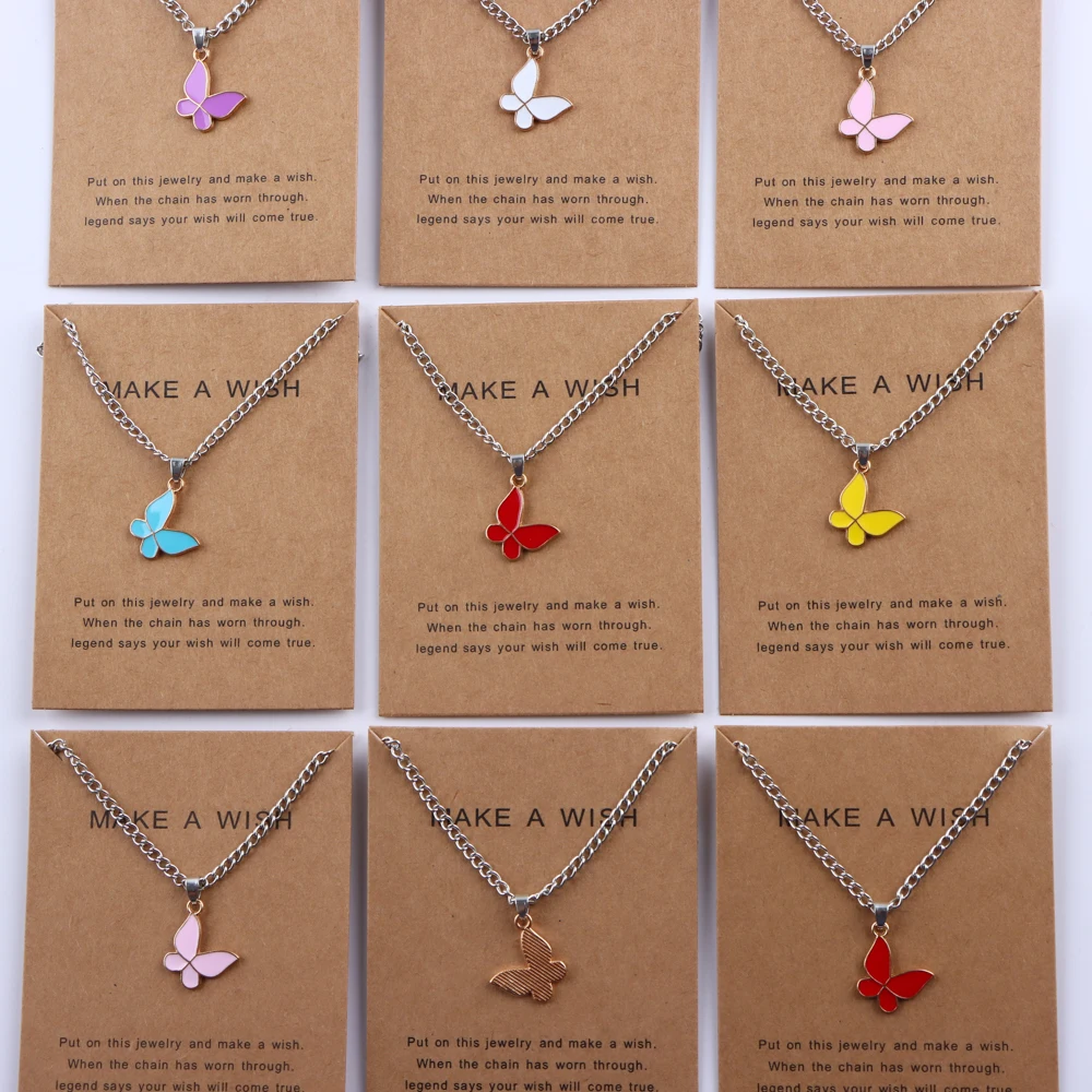 20 Teile/los Koreanische Neue Schmetterling Anhänger Halskette für Frauen Gilrs Nette Reizende Hals Schmuck Zubehör Geburtstag Geschenke – Detail 13