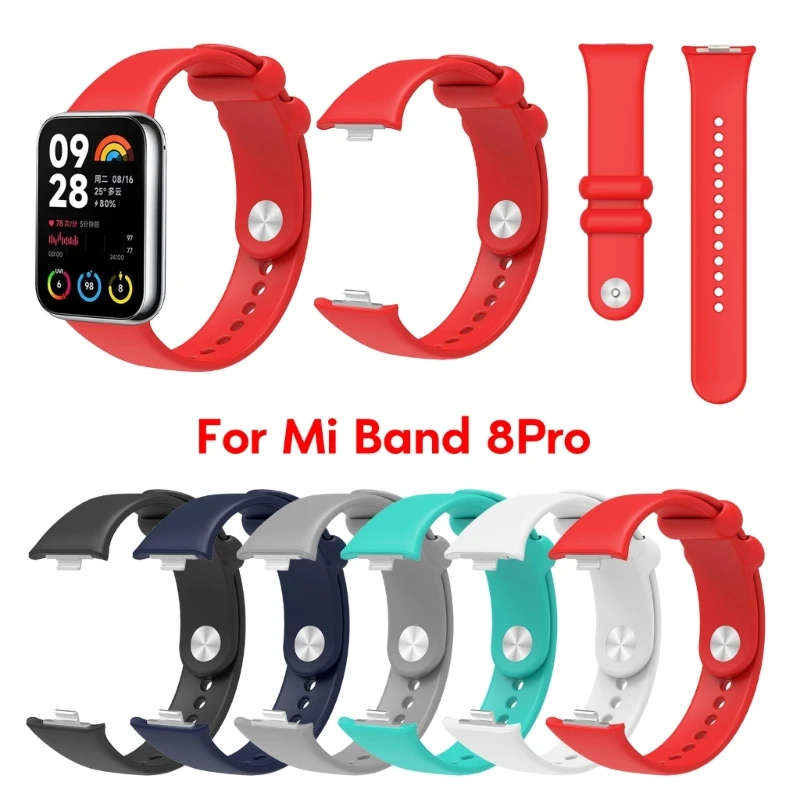 

For Xiaomi Mi Band 8 Pro Silicone Strap Wrist Strap Wristband Replacement Belt Sports Bracelet For Miband 8pro Smart Accessories