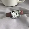 Retro Watches Classic Casual Quartz Dial Leather Strap Band Rectangle Clock Fashionable Wrist Watches for Women Harajuku Y2k 4