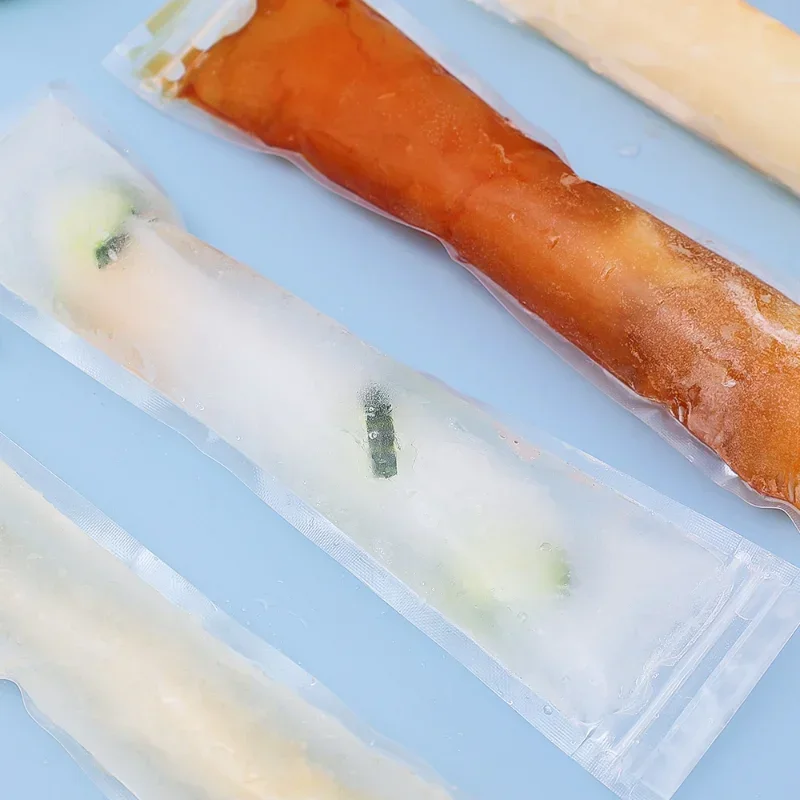 20/60x Disposable Ice Popsicle Mold Bags Bpa Free Freezer Tube with Zip Seals Yogurt Ice Cream Sticks Juice Fruit Smoothies Bag ice mold,ice cream molds,ice cream bag
