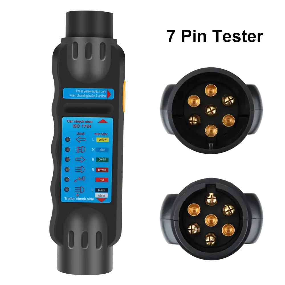Qiilu Trailer Socket Tester, 12V 7Pin / 13Pin Tow Light Wiring Cable - View #4