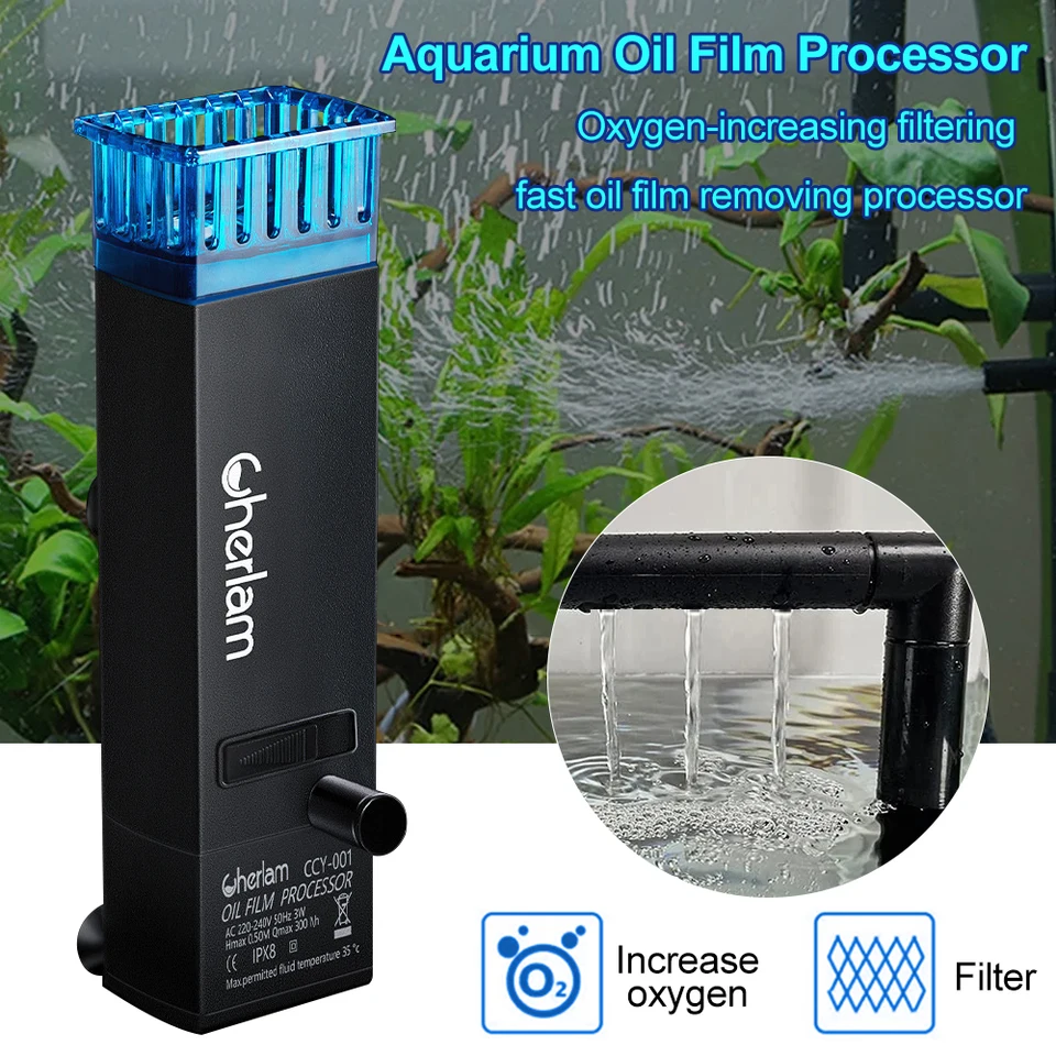 thumbnail image 2 of Aquarium Protein Skimmer - External Surface Cleaner For Fish Tanks, Ultra Quiet Water Purification Reef Aquarium Skimmer 2 of 11