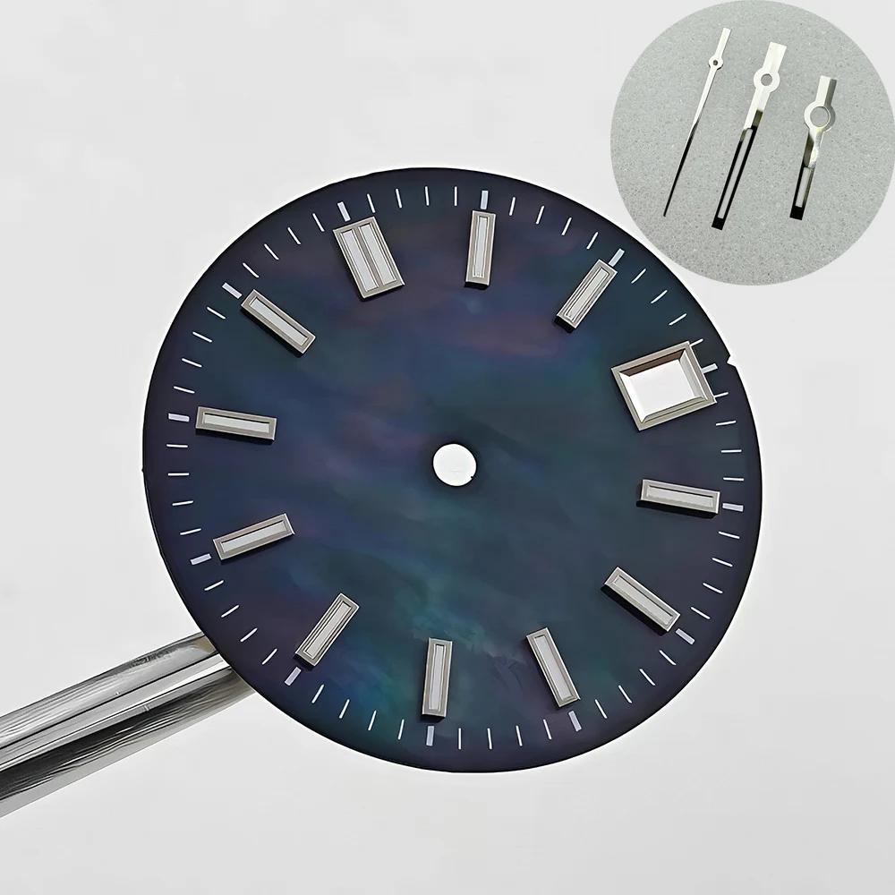 Blue Luminous Dial for DIY Watch Modification - 28.5mm