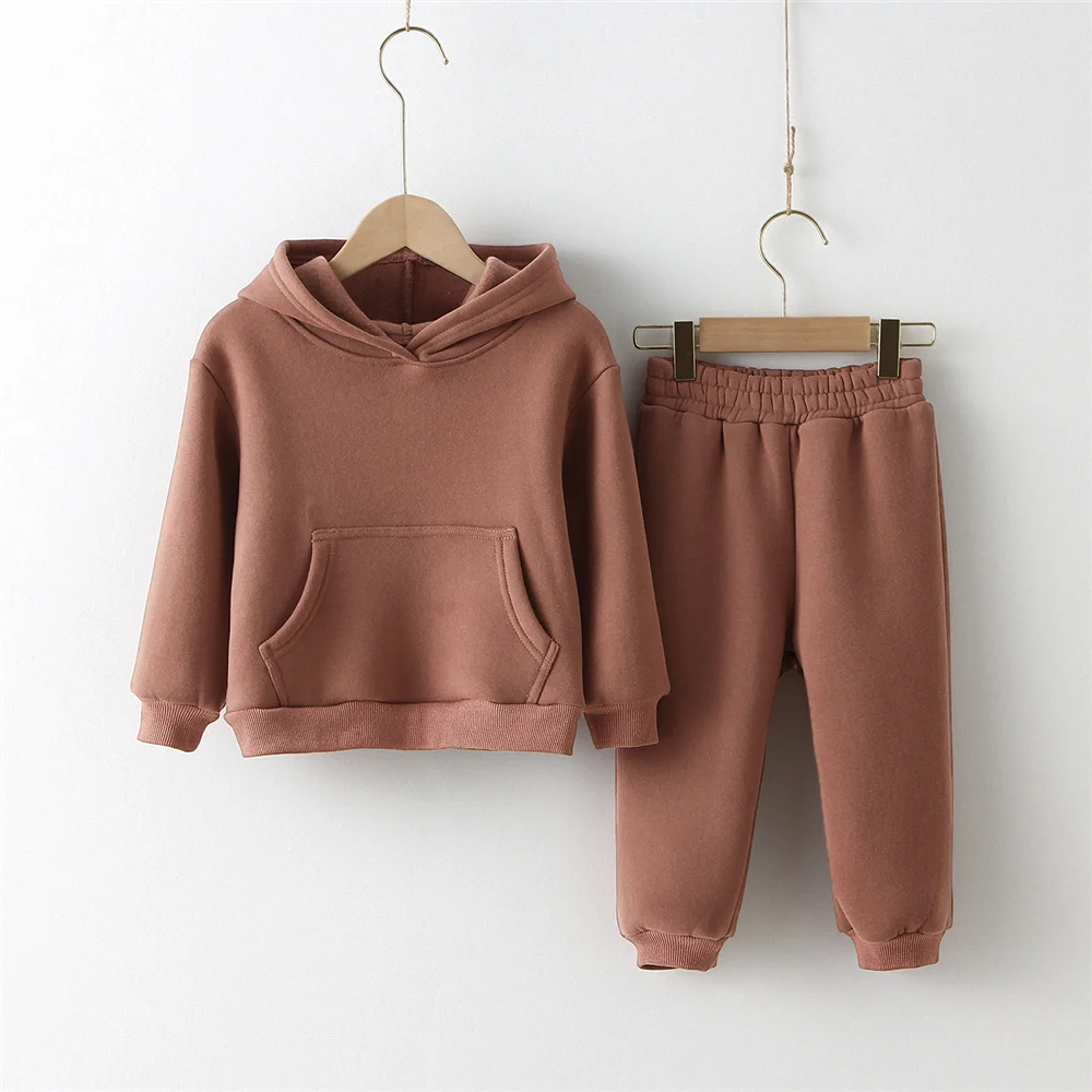 1-8Y Children Girl Boy Cotton Clothes Set Hoodie Pullover Sweatshirt Child Sport Suit Spring Autumn Kids Loungewear Clothes Set