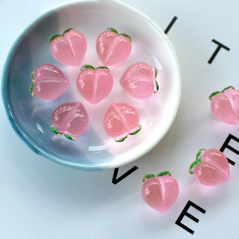 Kawaii Peach Slime Charms Kit Cute DIY Filler Resin Decor Add Ins For Clear Fluffy Cloud Slime Hair Accessories 1/5/10pcs clay charm toys slime kit