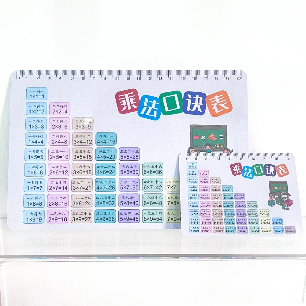 Table of Multiplication & Division Formulas Study Math Learning Card  PVC Material Addition&Subtraction Within 20 for Kid child 4