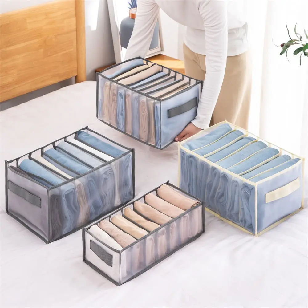 Clothes Organizer Storage Box Underwear Storage Organizer Underwear Storage Box Drawer Organizer Jeans Pants Storage Box Wardrobe Drawer Organizer For Underwear Bra Ties T-Shirt Socks Organization System