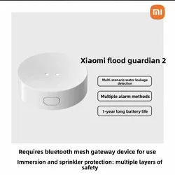 Smart Water Leak Sensor with Bluetooth and Alarm System (White)