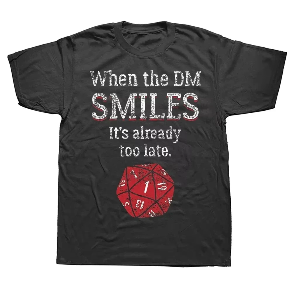 Neuheit Dungeon Dragon T Shirts Grafik Streetwear Kurzarm ICH Have A Plan D20 Würfel Rollenspiel DnD T-shirt Männer – Detail 14