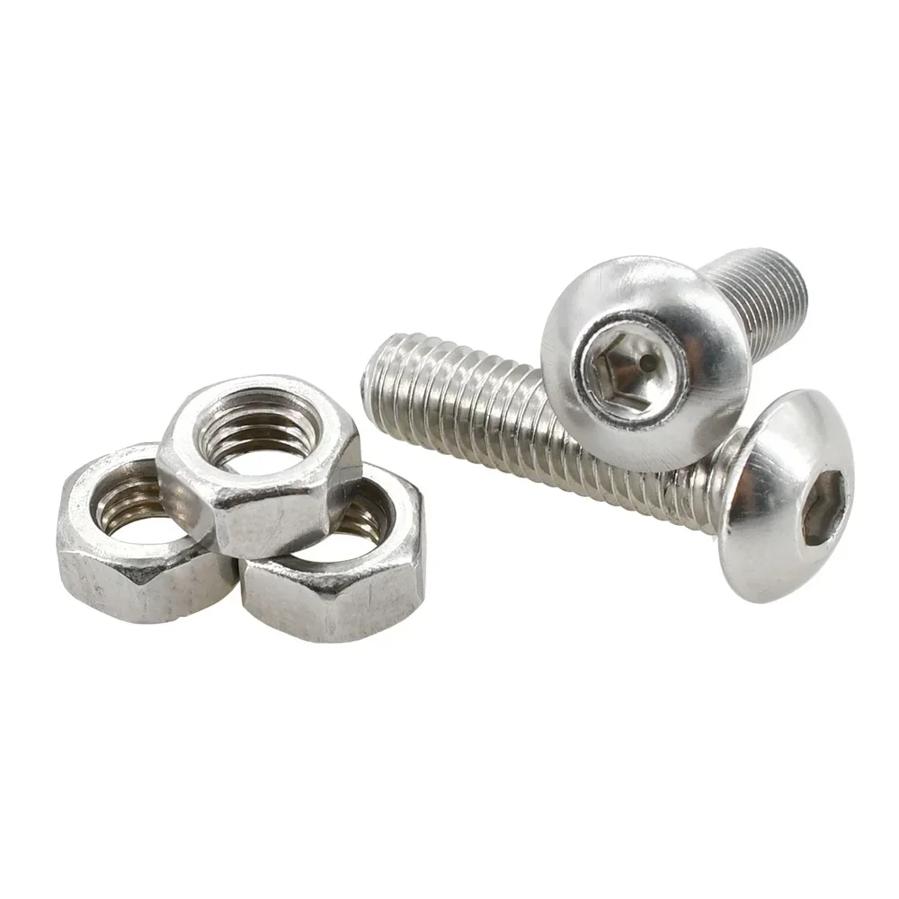 304 Stainless Steel Allen Screw Nut Washer Kit Hex Socket Bolts Gaskets Set Hexagonal Machine Screws Assortment stainless steel screws,screw bolt nut set,hex nuts assortment kit,screw washer nut kit