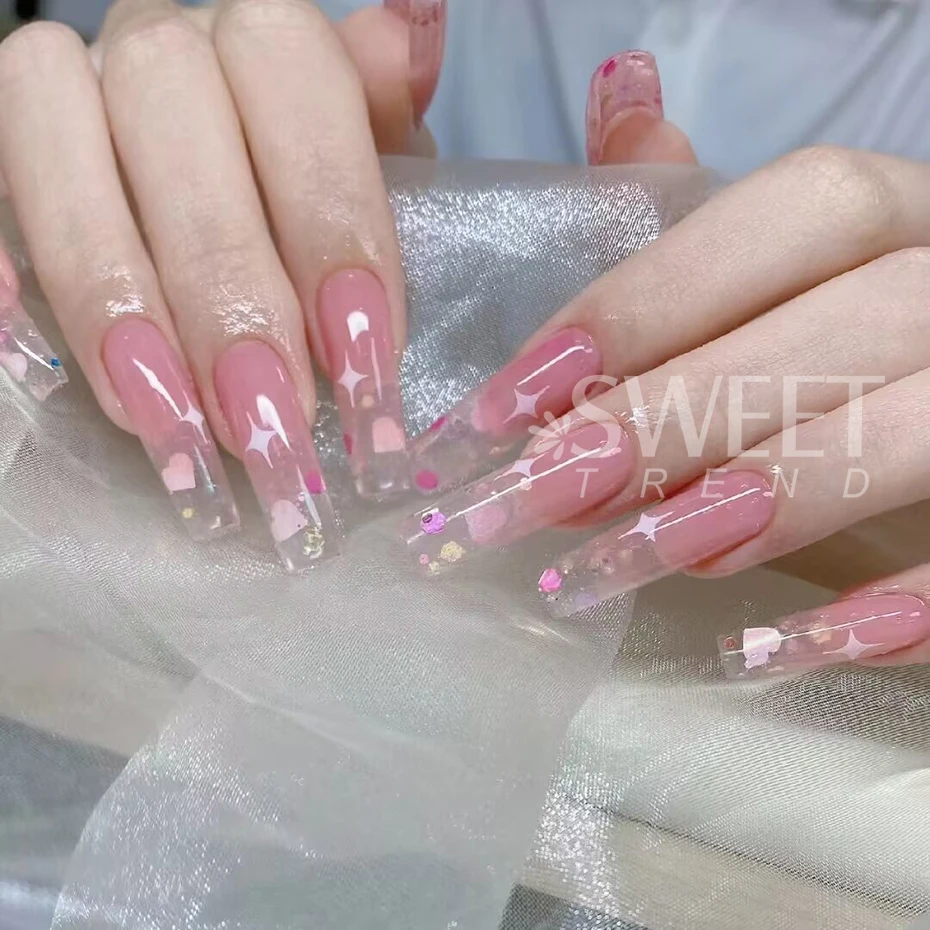 Glitter Sequin Mix Star Heart Shape Colorful Nail Sequins for Holographic Shaker Nail Art Flakies Paillette Manicure Decoration