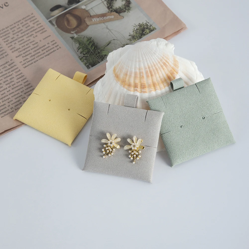 Mikrofaser-Suedette-Schmuckverpackungs-Display-Pads können personalisierte Ohrringe, Halsketten, Armbänder, Schmuck-Einlegekarten sein – Detail 5