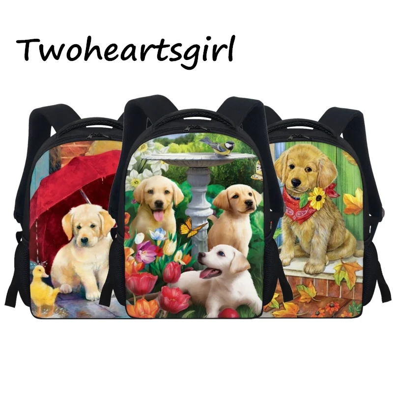 

Twoheartsgirl Cute Dog Design Kindergarten School Bag Preschool Children Small Backpack Back to School Kids Schoolbags Zipper