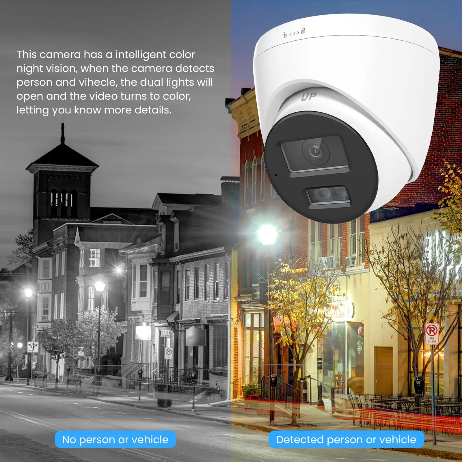 Anpviz 8MP 4K PoE IP Camera Outdoor Security Camera Color Night Vision Smart Motion Detection One-way Audio CCTV Camera H.265+ 2