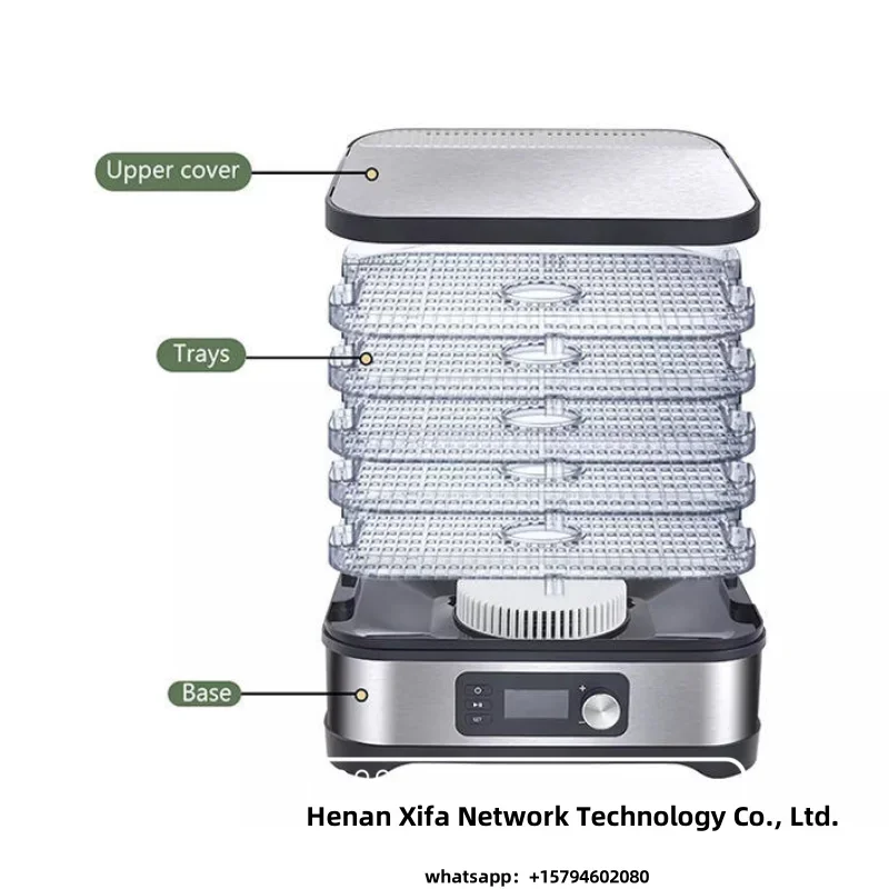 400 Watt Fruit Dryer Stainless Steel Electric Mini Home Food Dehydrator 4