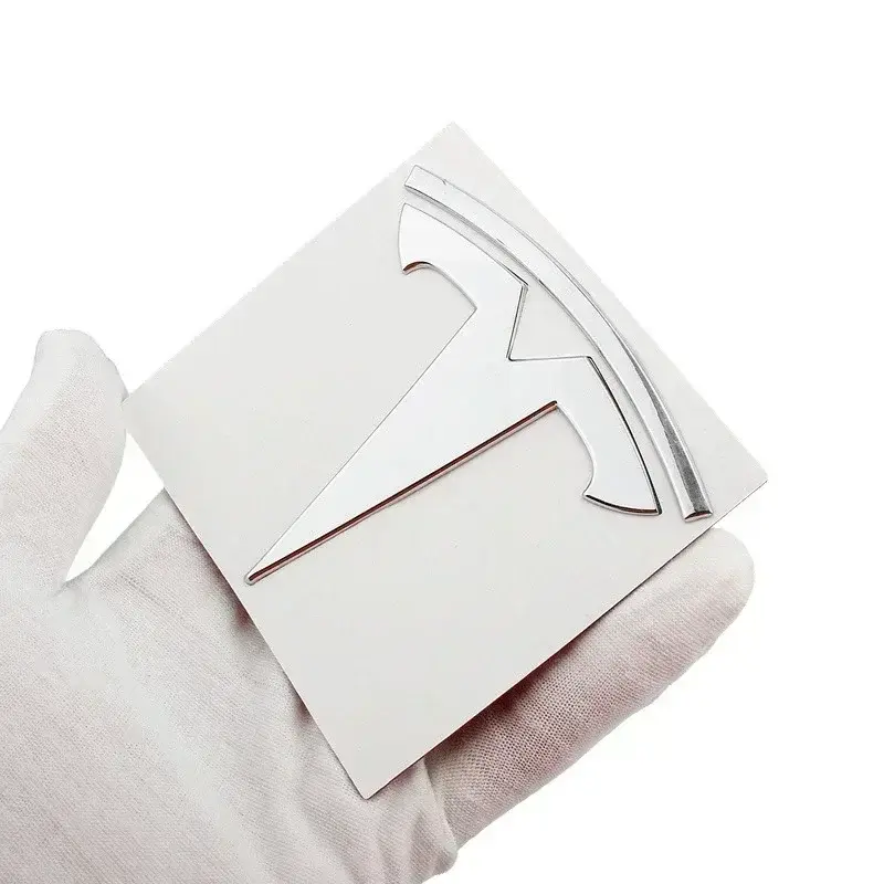 For Tesla Model 3 Mode Y Zinc Alloy Car Front Hood Logo Sticker Styling Auto Body Rear Trunk Emblem with Radian Accessories - Image 4