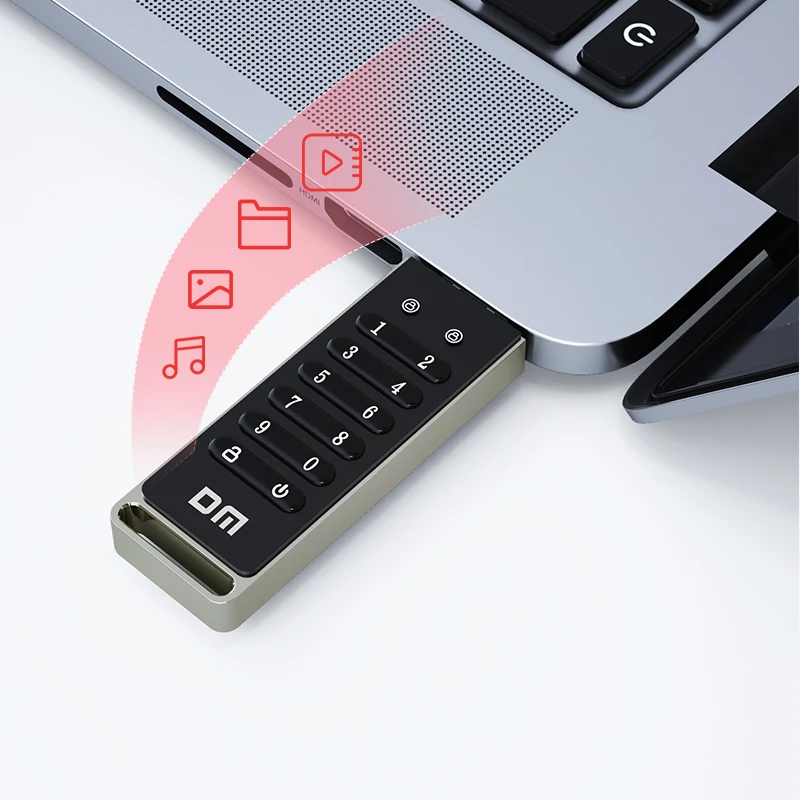 Criptografado Usb Drive Senha Secure Flash Drive Usb3.2 u Disk Support Reconjunto Wipe Auto Lock Function dm Fd063 256-bit - Imagem 6