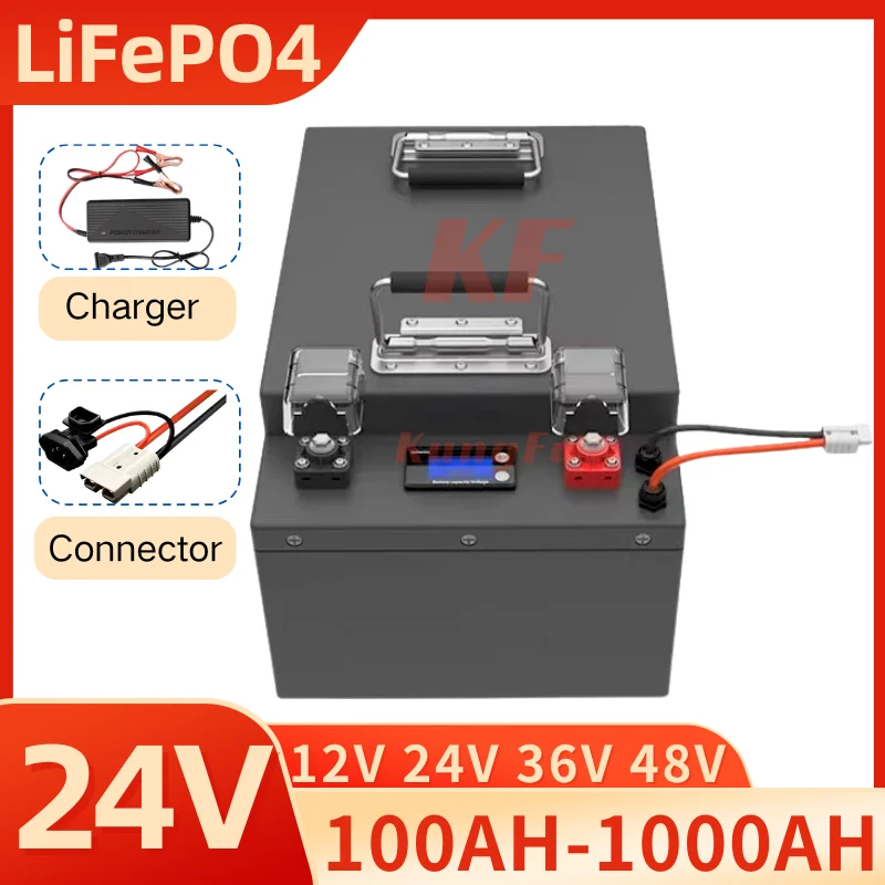 KF-12V 24V 48V 100Ah 200Ah 300Ah LiFePO4 Battery Pack Lithium Iron ...