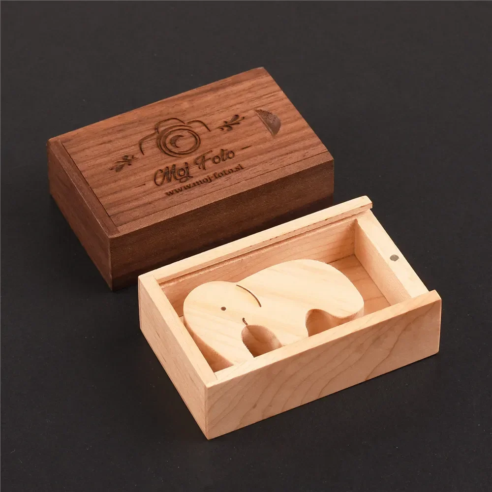 1pcs Free Laser Engraving Wooden Box With Sliding Top Storage Box for Necklace Ring Jewelry Or USB Free Printing Custom Wood Box 5
