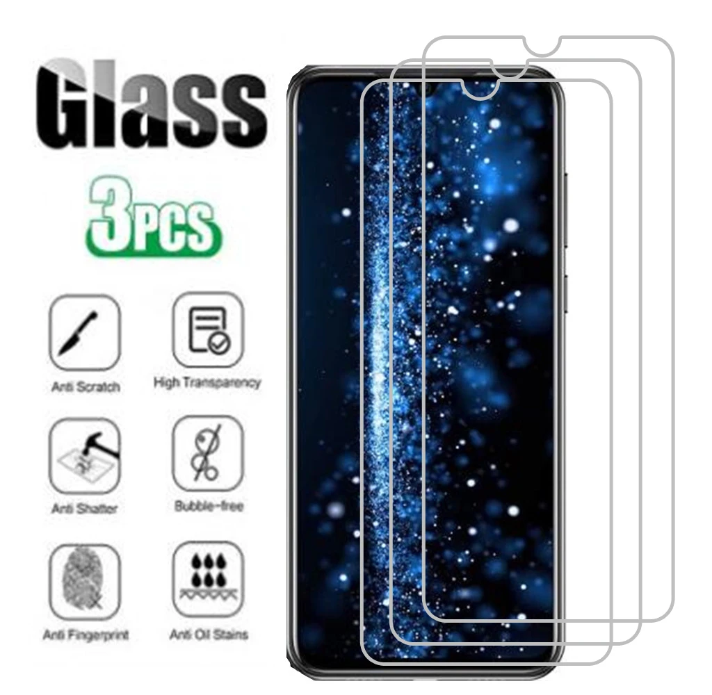 3Pcs Vetro Temperato Per Doogee N10 N20 (Y9 Plus) N30 X90 X90L X70 X95 X96 Pro Y8 Più Y8C Y7 N20Pro X95Pro Pellicola Della Protezione Dello Schermo