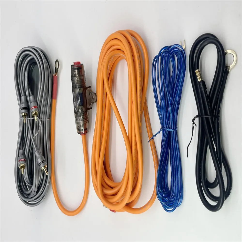 Car Audio Modified Horn Power Amplifier Advanced Pure Copper Sheathed Wire Car High-power Subwoofer Power Cord Audio Cable