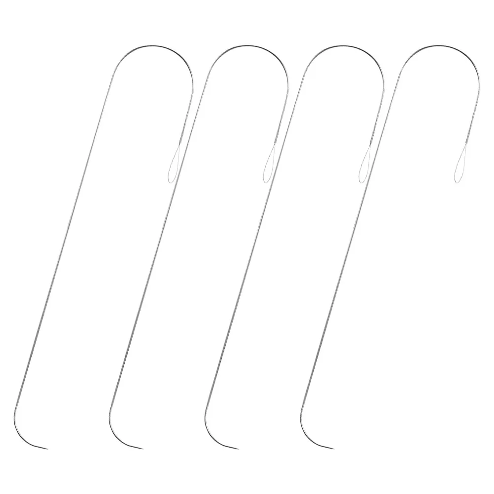 

4Pcs Portable Beaded Needles DIY Beading Needles Curved Beading Metal Needles Jewelry Tools Needles