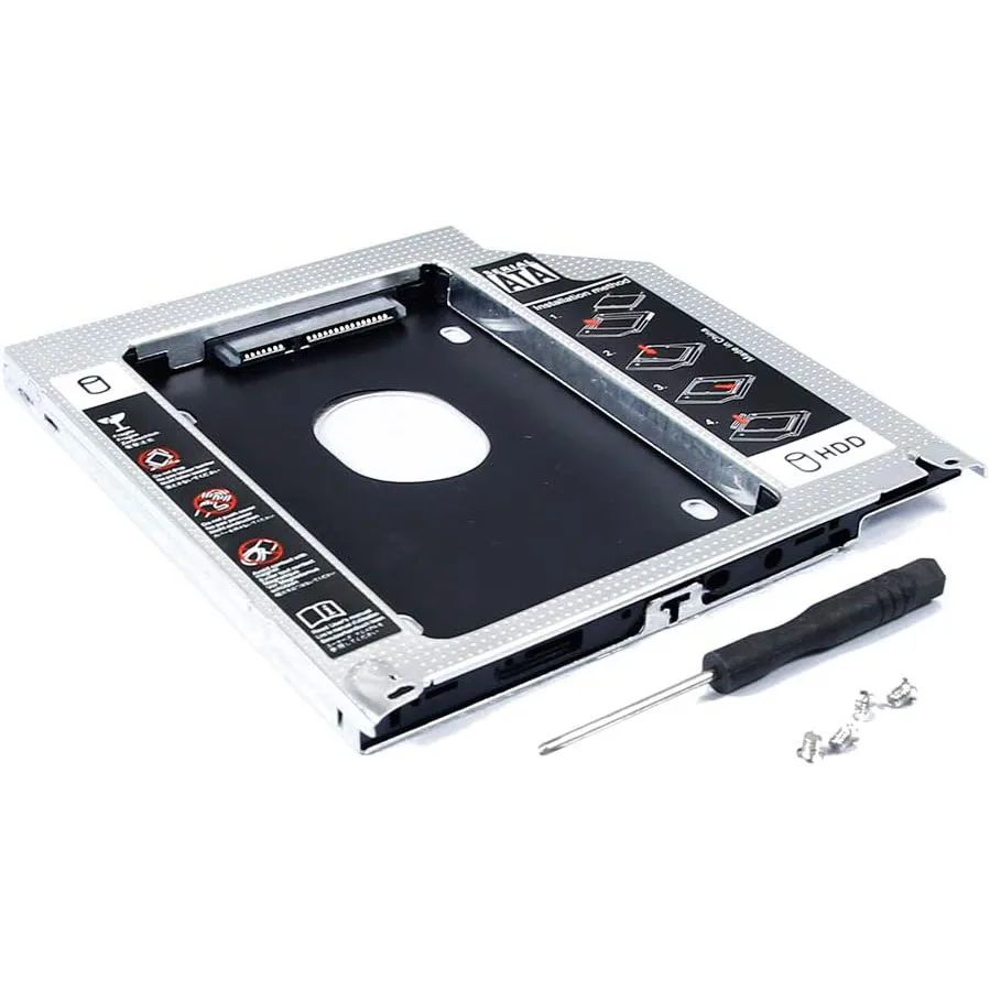 Aluminum SATA 3.0 2nd HDD Caddy 9.5mm SSD Case HDD Enclosure For Apple Macbook Pro Air 13" 15" 17" SuperDrive Optibay