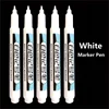 3Pcs/Set For Metal Long Head Marker Pens Oily Waterproof Plastic Large Capacity White Marker Pen Stationery 0.7/1.0/2.5mm 5