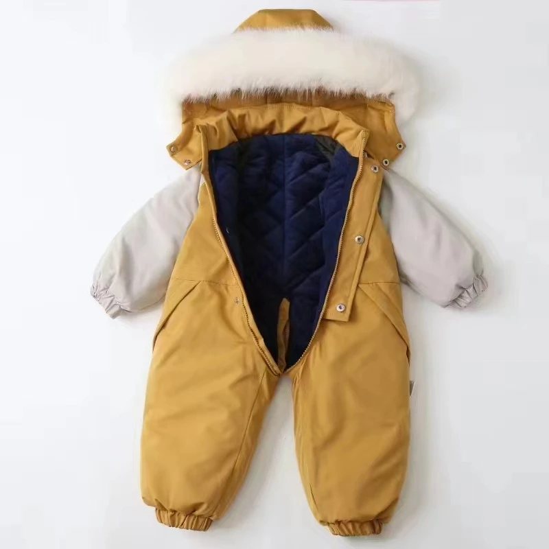 -30 Degree Russia Children Winter Ski Suit children jackets Warm Thicken Baby Jumpsuit Children Clothing Set Waterproof Girls Snowsuit 2-5Y