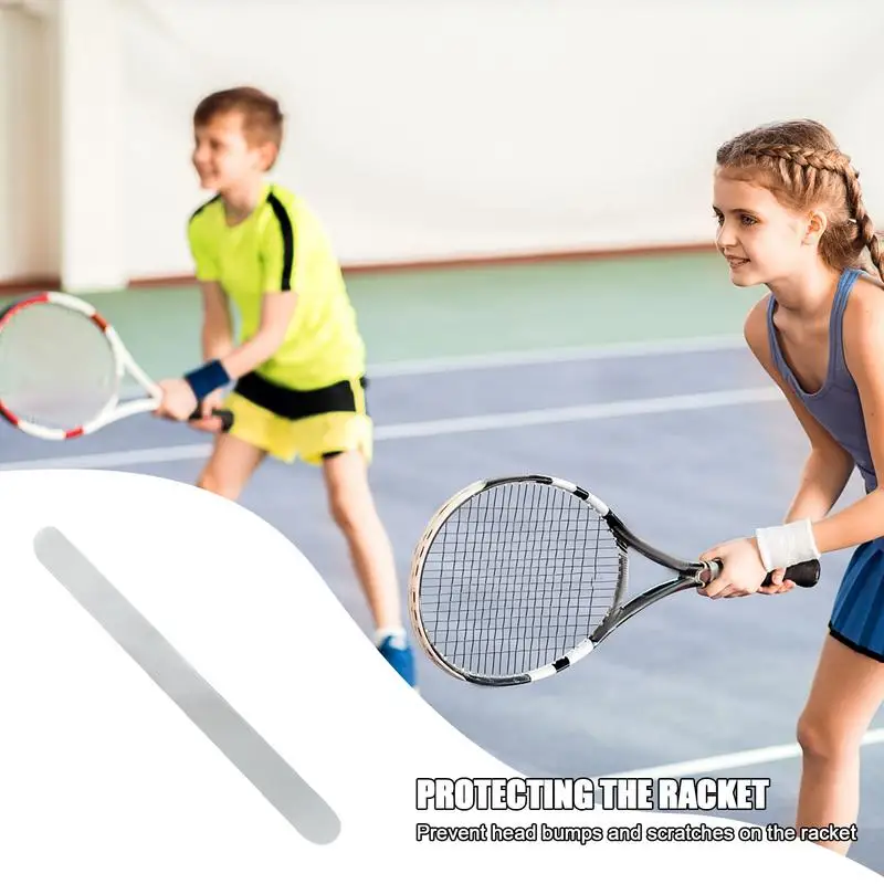 Transparent Racket Head Sticker Scratch Prevent Reduce Friction Tennis Racket Protection Tape TPU Protection Tape Sports Parts