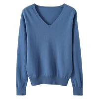 Women's Sweater 2025 Autumn Winter Knitted Pullovers V-neck Slim Fit Bottoming Shirt Solid Soft Knitwear Jumpers Basic Sweaters - Image 5