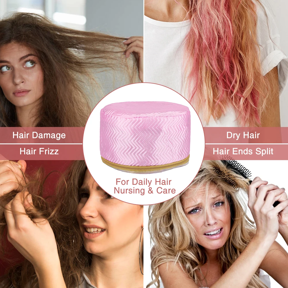 Hair Steamer Cap Electric Hair Heating Cap Thermal Treatment Hat Waterproof Self-heating Hat SPA Nourishing Styling Care
