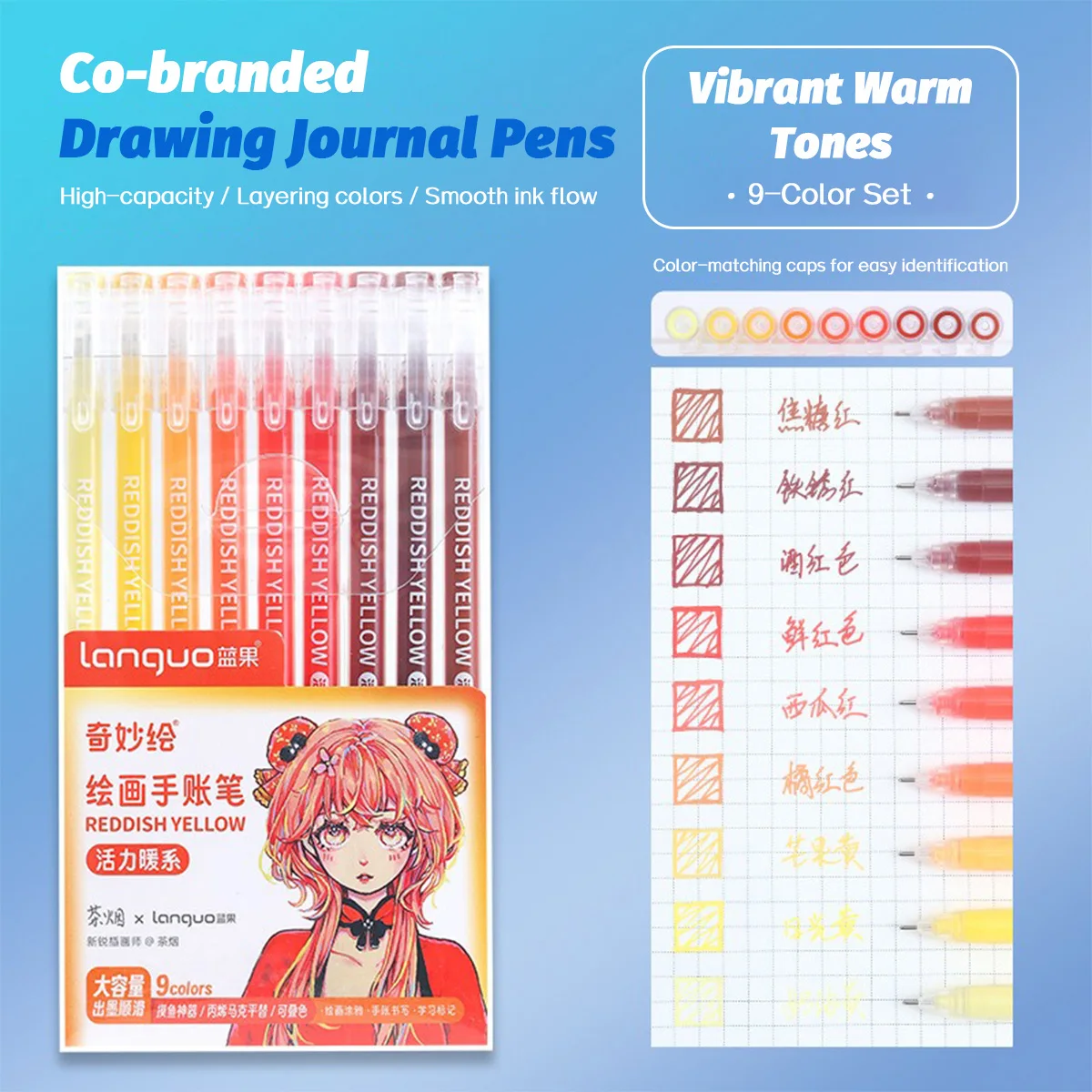 6/9 قطعة مجموعة Languo Morandi جل أقلام 0.5 مللي م...