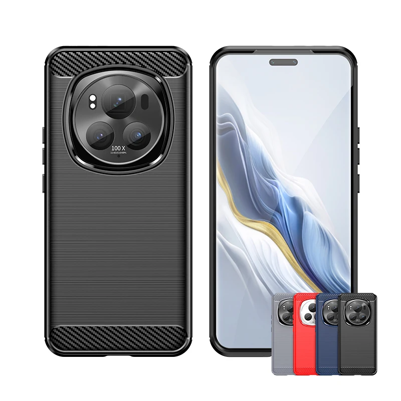 Per Honor Magic 6 Pro Custodia Cover Honor Magic 6 Pro 5G Capas Antiurto Soft Tpu Fibra Di Carbonio Fundas Huawei Honor Magic 6 Pro 5G