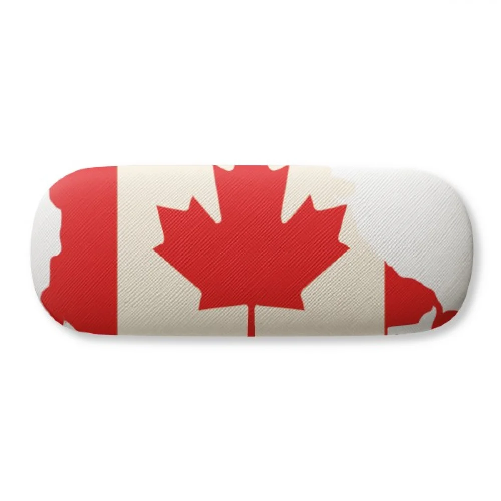 

Red Maple Symbol Canada Country Flag Glasses Case Eyeglasses Hard Shell Storage Spectacle Box