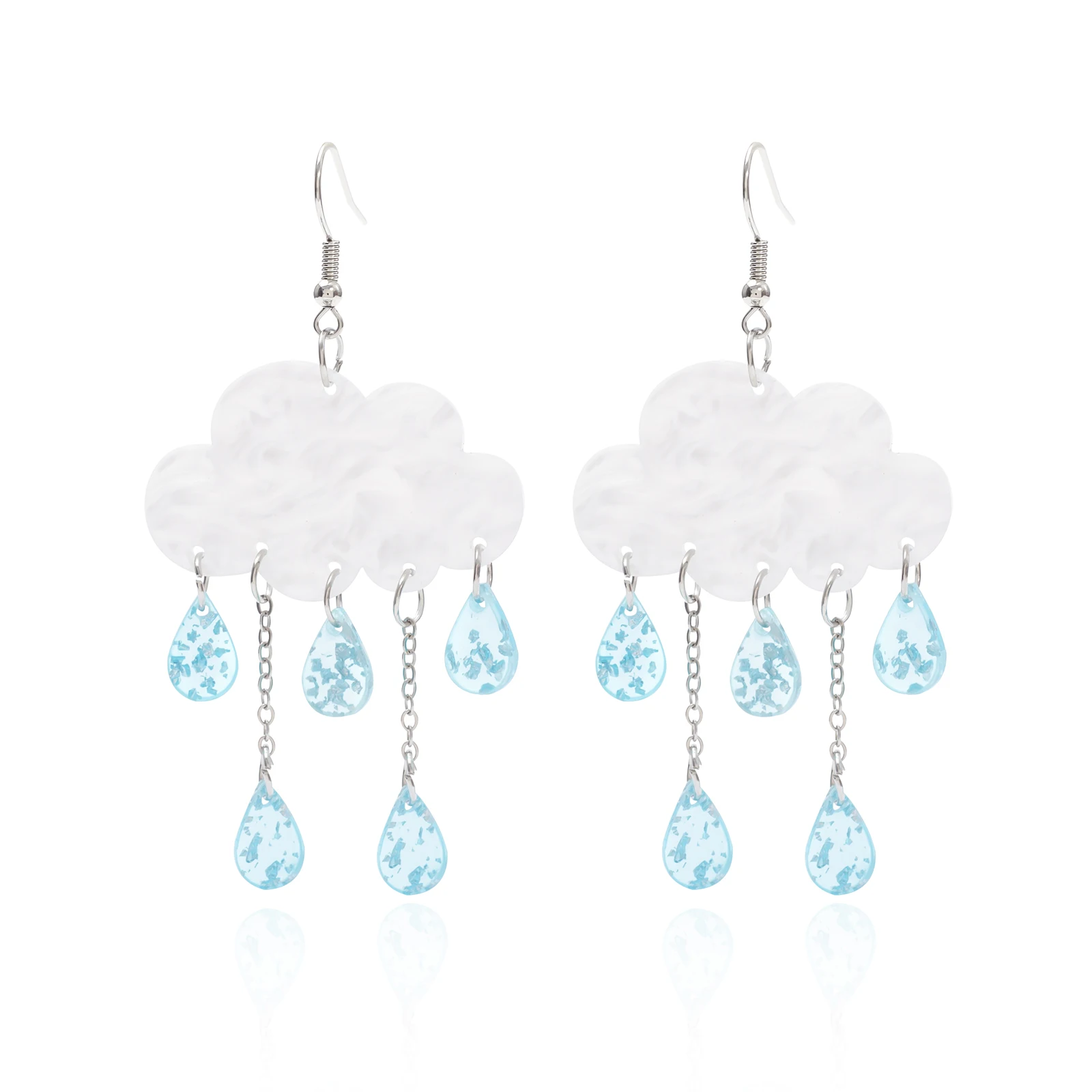 Raindrops Fashion Rainbow Cloud Colorful for Girls Cute Creative Clouds Water Droplets Dangle Earrings Jewelry for Girls drop earrings,dangle earrings