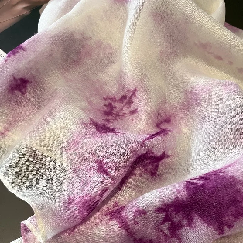 Einfache Ombre Tinte Malerei abstrakte Quaste Viskose Schal Schal Dame Krawatte gefärbte Wickel Pashmina gestohlen Bufandas muslimischen Hijab 180*90cm – Detail 24