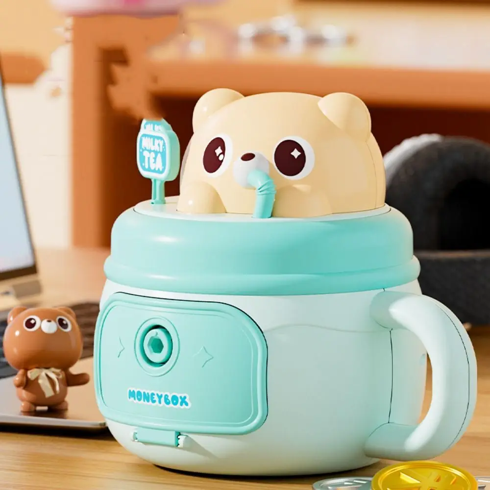 Simulated Bear Water Cup Storage Tank Savings Tank Large Capacity Money Organizer Jar Cartoon Portable Money Storage Pot Kid Toy