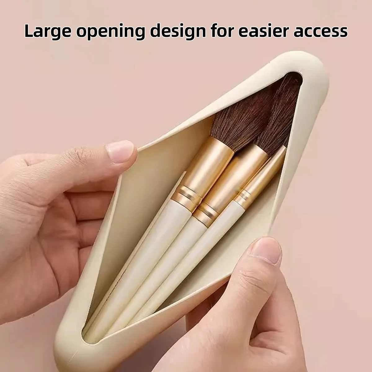 Travel Essentials for Women Waterproof Makeup Brush Bag Soft Silicone Brush Bag Makeup Sponge Case Portable Travel Storage