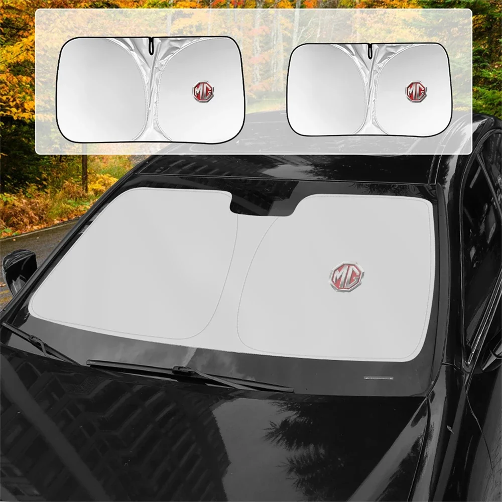 MG Logo Foldable Windshield Sunshade - Heat Insulation Sun Block Cover