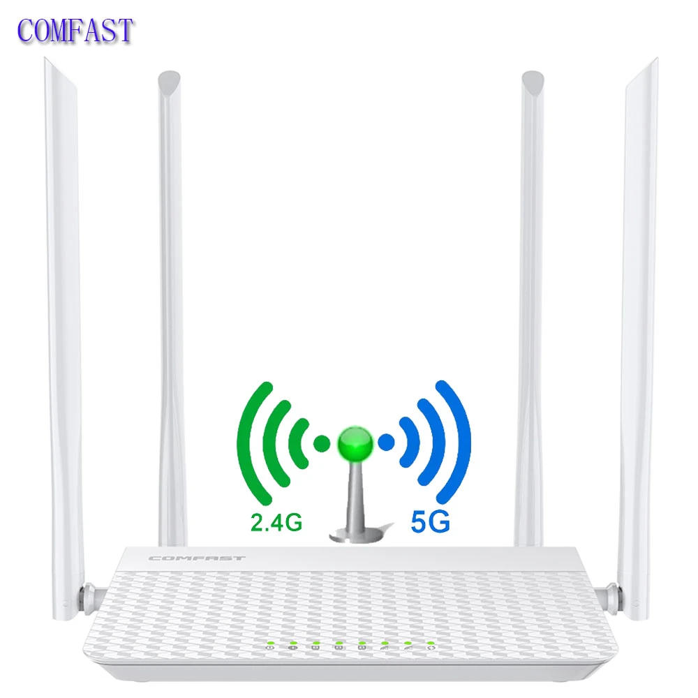 CF-N3 V3 Router 2.4G 5GHz Dual-Band 1200Mbps Wireless wifi Router with 4 High Gain 5dBi Antennas Wider gigabit port wi-fi router smart wifi signal booster