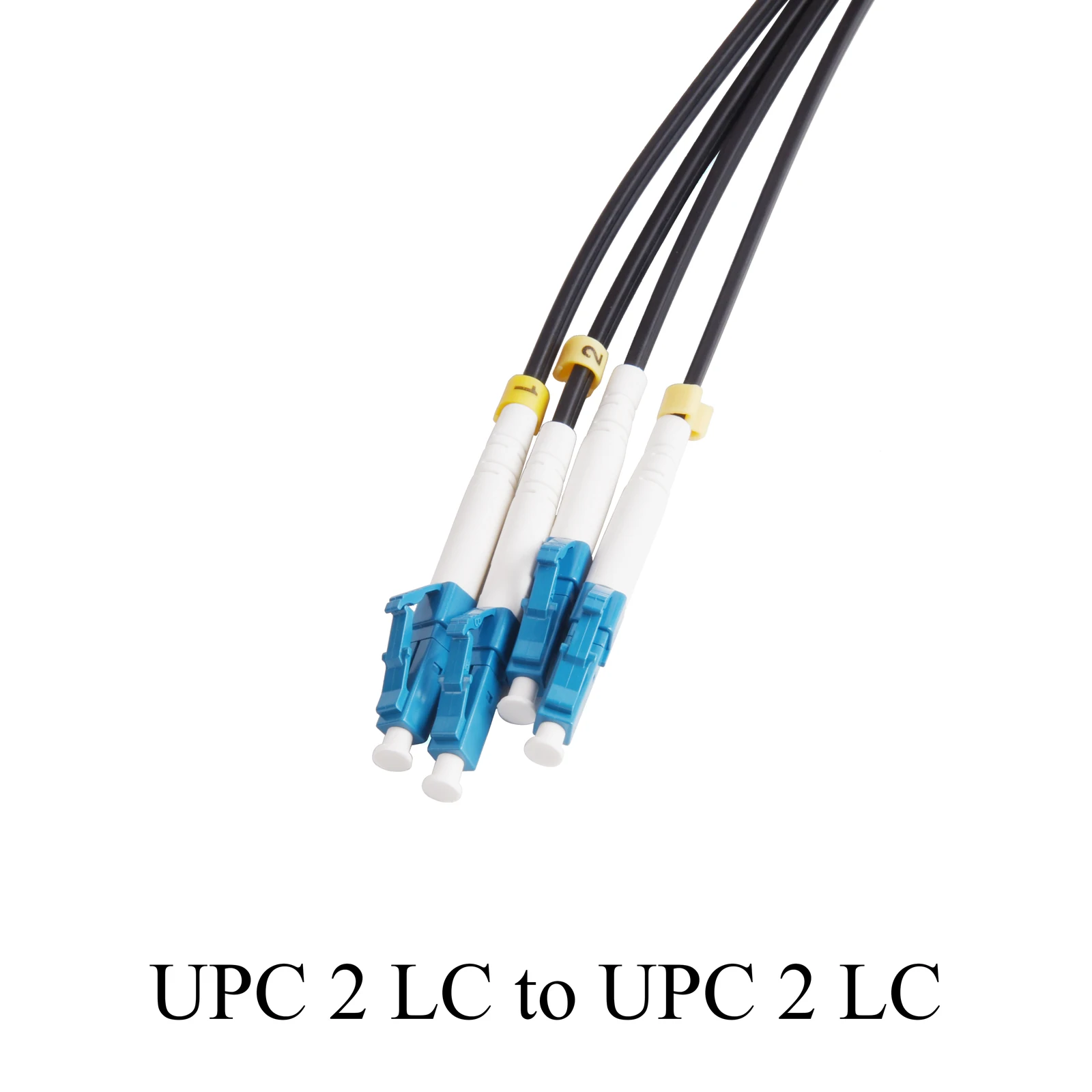 UPC 2 LC to 2 LC Fiber Optic Wire Single-mode 2-core Outdoor Extension Optical Cable Convert Patch Cord 10M/20M/30M/50M/80M/100M fiber optic cable