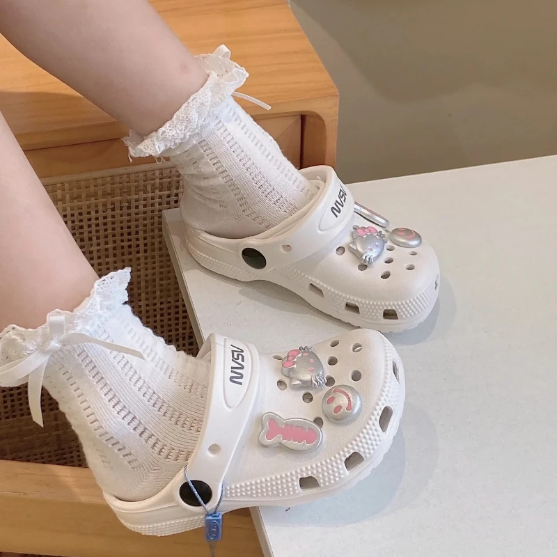 새로운 핑크 실버 키튼 귀엽고 달콤한 신발 장식 액세서리 DIY 레진 3D 탈부착 가능한 신발 꽃