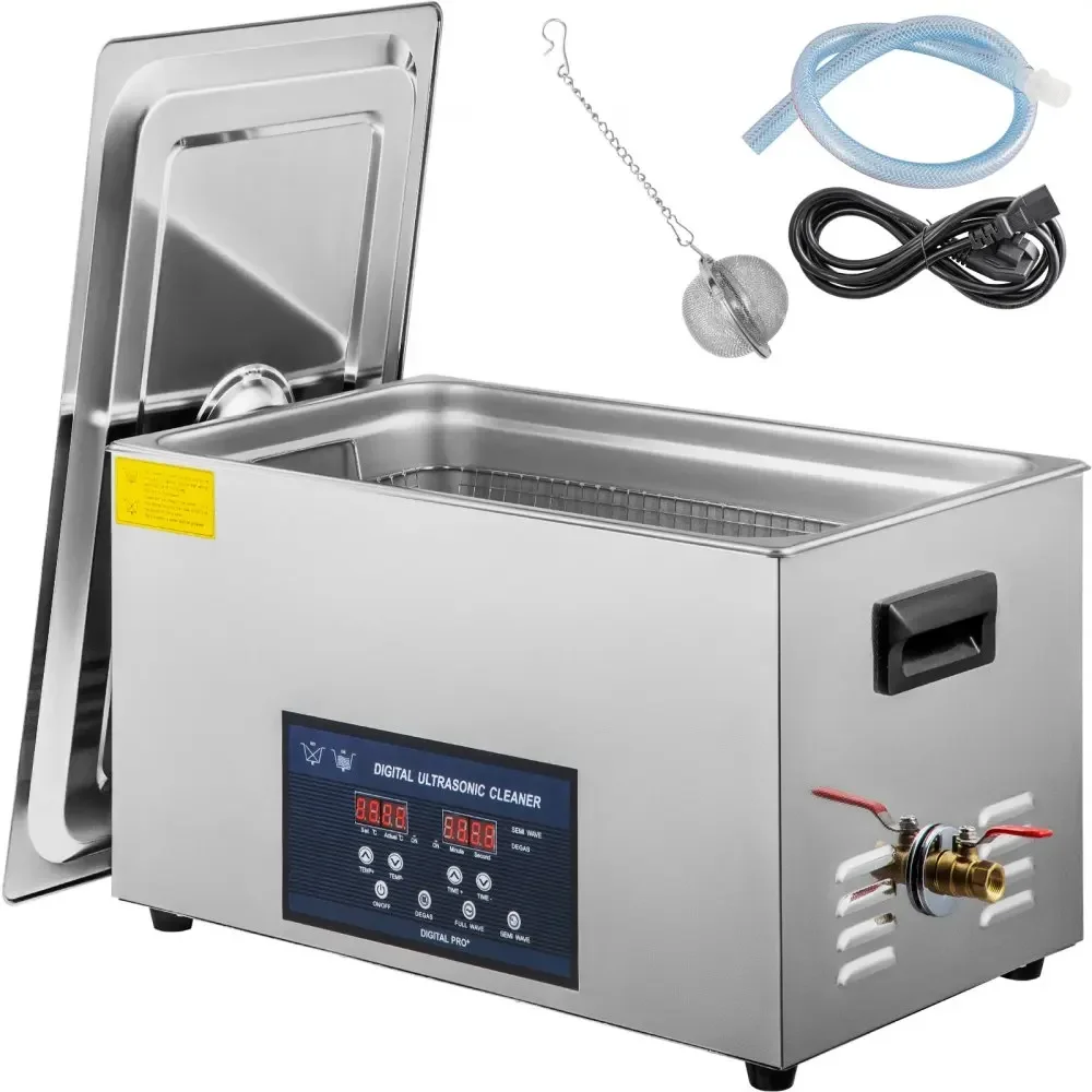 Vevor Ultrasonic Cleaner Con Timer E Riscaldatore Digitale, Detergente Professionale Per Gioielli Ultra Sonic, Macchina Pulita Riscaldata In Acciaio I