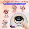 Professional UV LED Nail Lamp for Nails Gel Polish Fast Curing Dryer Drying Light Lamps with 45 LEDs 4 Timer Setting 2