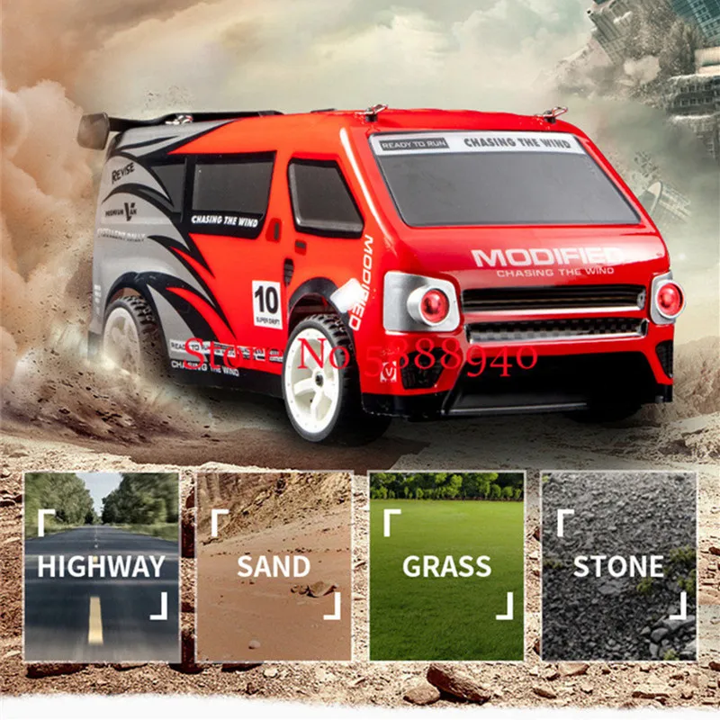 Simulation MPV Drift High Speed 4WD Remote Control Truck 2.4G Angel Eye Headlight Off Road Racing Dual Wheel Mode RC Car Truck 4