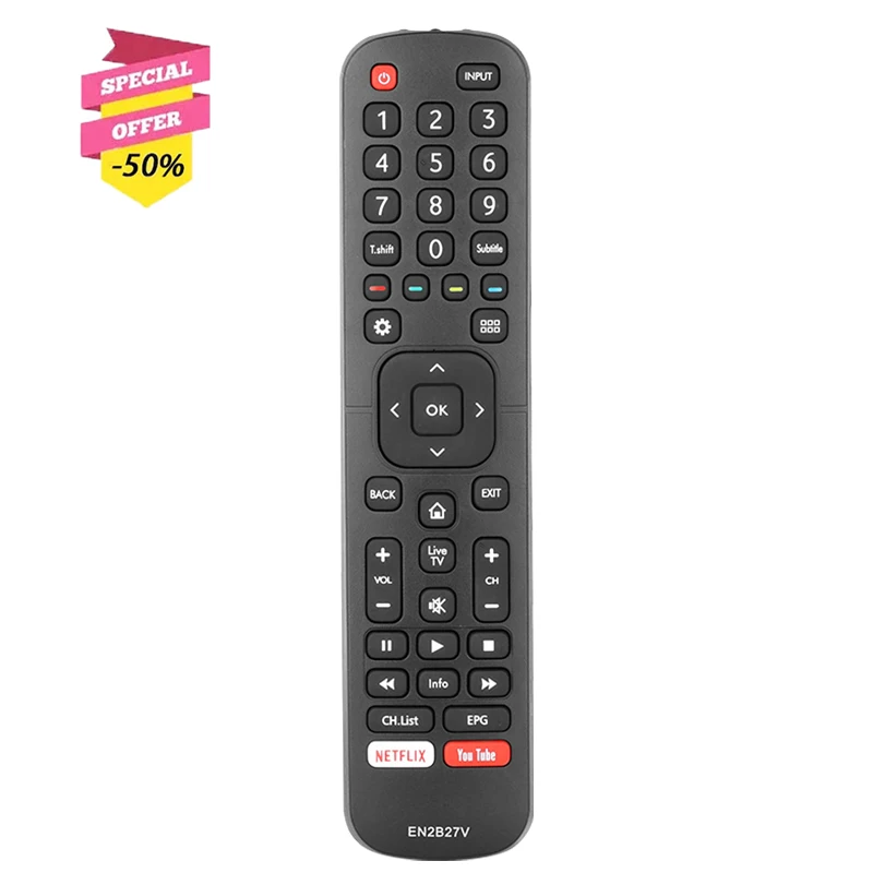 Telecomando En2B27V Per Hisense Tv H40K311 50 R5 55 R5 58 R5 65 R5 Controller Di Ricambio Con Pulsante Netflix Youtube