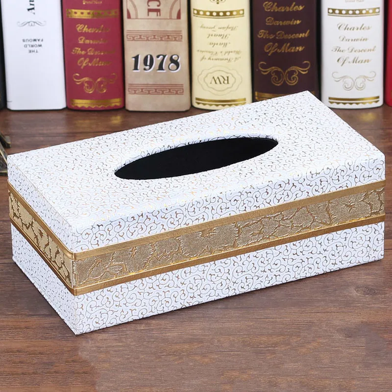 A1 High-grade silver gold tissue box metal paper tray napkin storage box car tissue box holder wx11081134 6