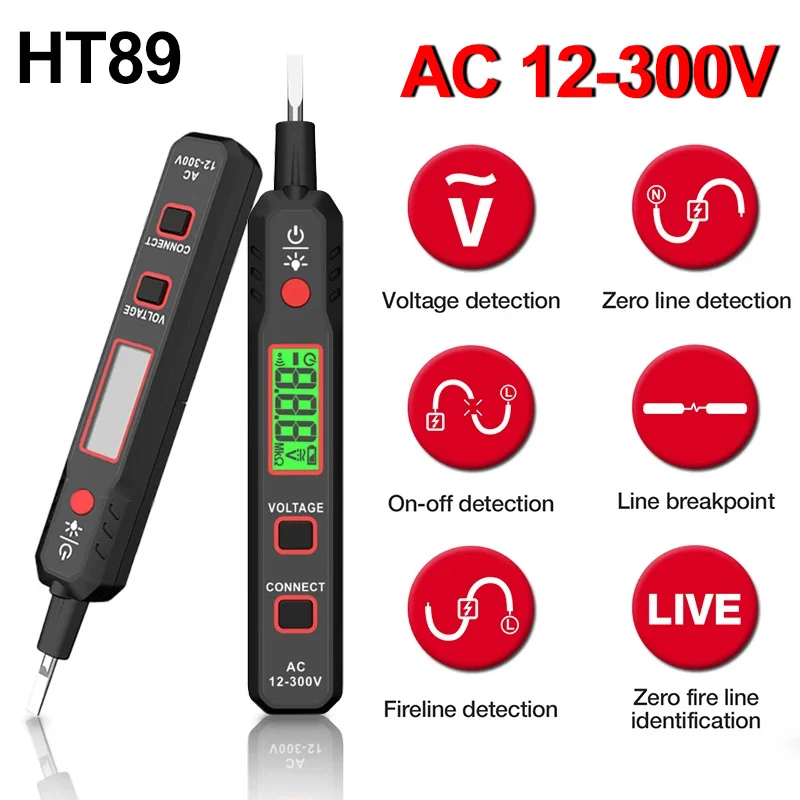 MultifunctionVoltageDetectorPenNoncontactCircuit300VACVoltage