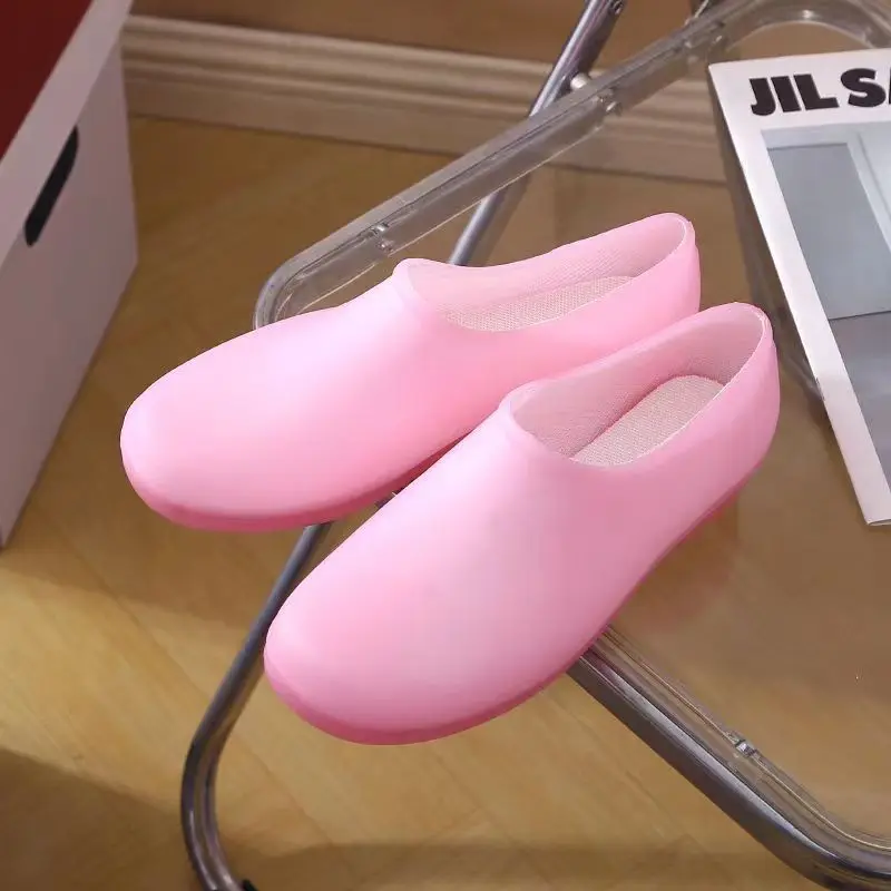 Spring Autumn 2023 New Women's Rain Shoes Soft Sole Non Slip Low Top Slip-On Jelly Color Water Shoes Free Shipping Work Shoes